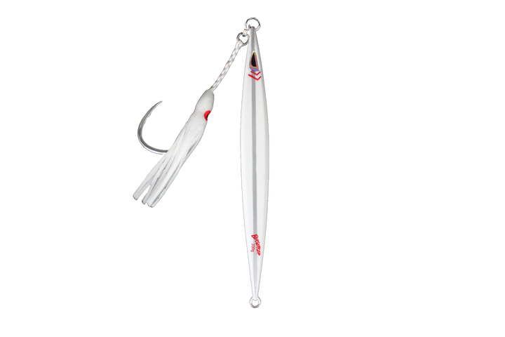 Jaw Slinger Knife Jig White Bait Glow BKK
