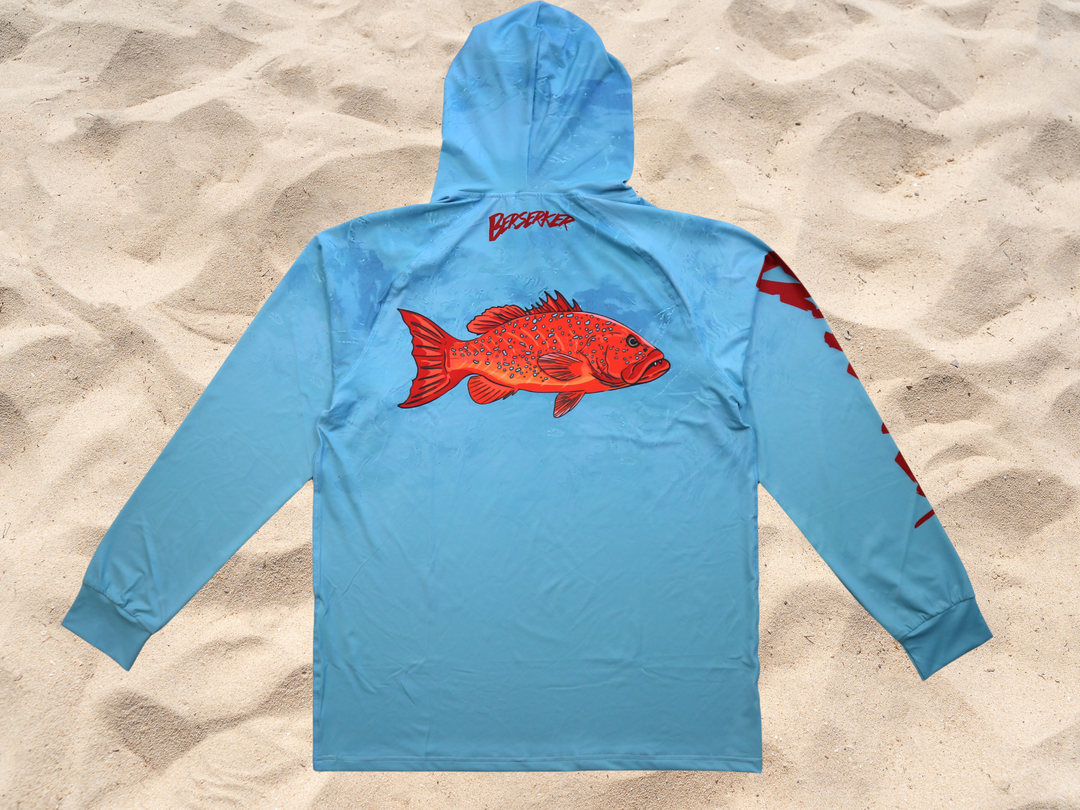Berserker Performance Fishing Hoodie Coral Trout