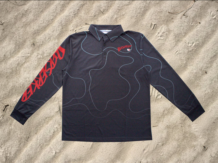 Midnight Contour Fishing Jersey - Red Emperor Edition