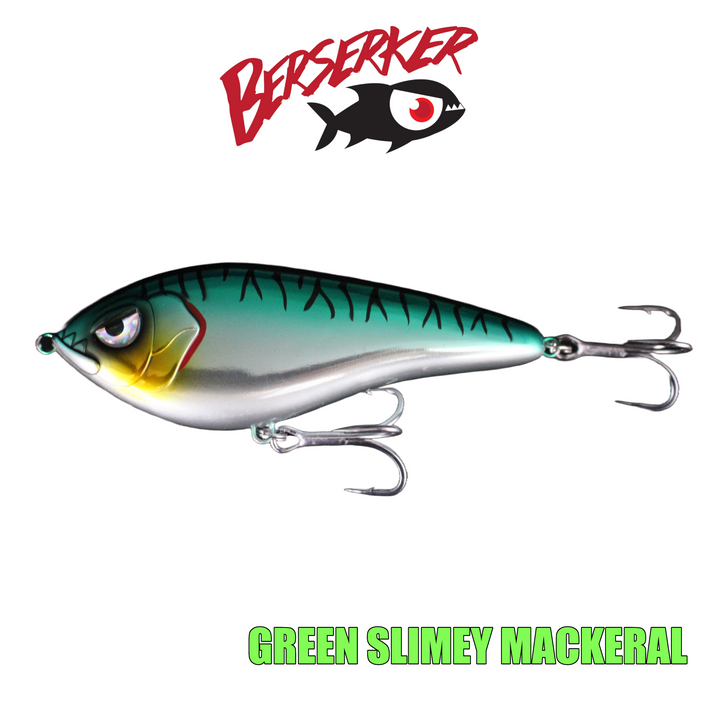 Berserker RipGlide Slow Sinking Stickbait  - Green Slimey Mackeral