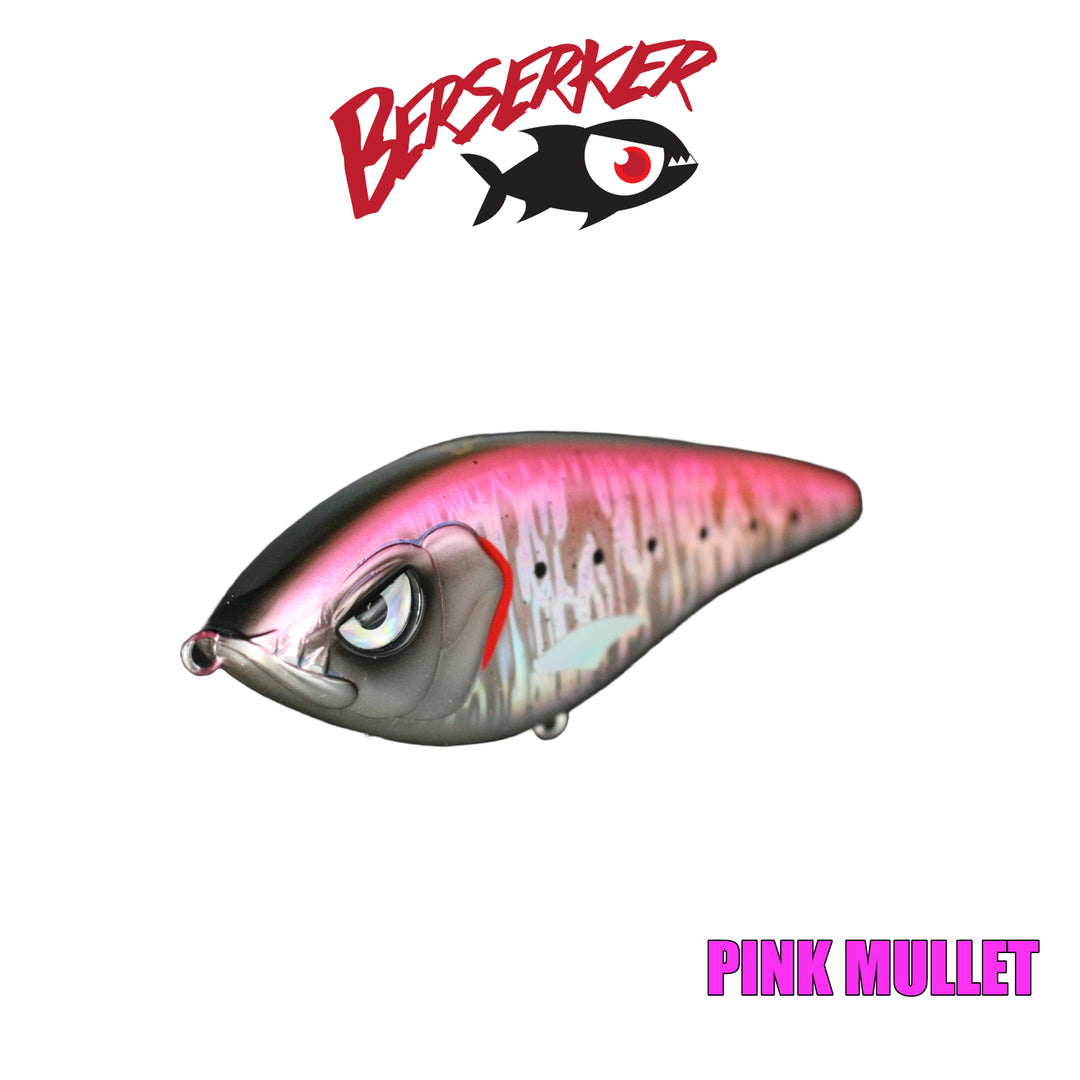 Berserker RipGlide Slow Sinking Stickbait  - Pink Mullet UV