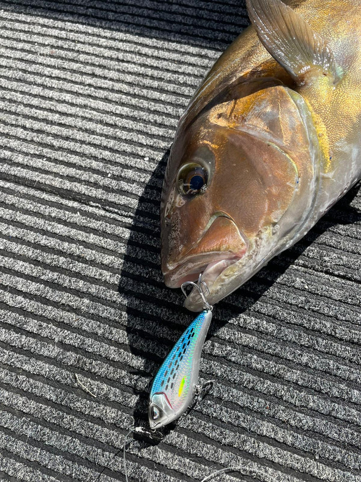 Berserker RipGlide Slow Sinking Stickbait  - White Bait Glow