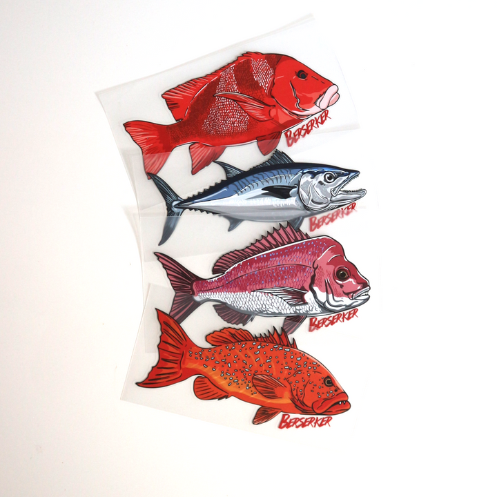 Vinyl Fish Stickers Value Pack x 4