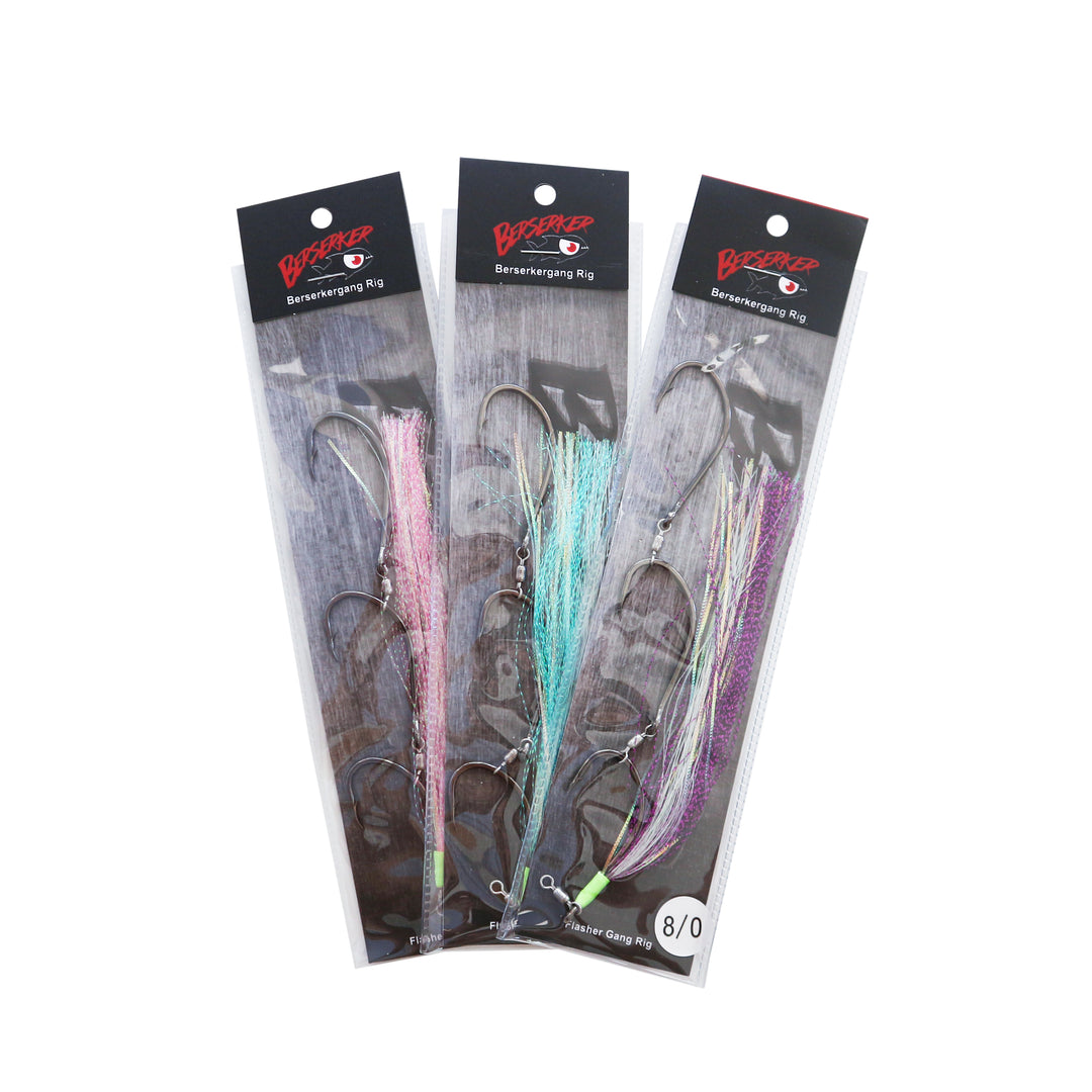 Gang Rigs Berserker Flasher Gang Hook Rigs Value Pack – Berserker Fishing