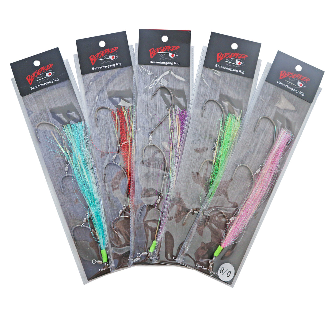 Gang Rigs Berserker Flasher Gang Hook Rigs Value Pack – Berserker Fishing