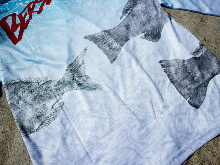 Berserker Gyotaku Reefies Fishing Collared Jersey