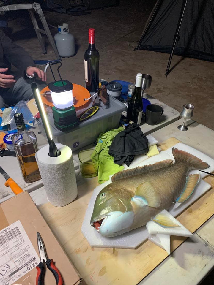 Berserker Gyotaku Reefies Fishing Collared Jersey